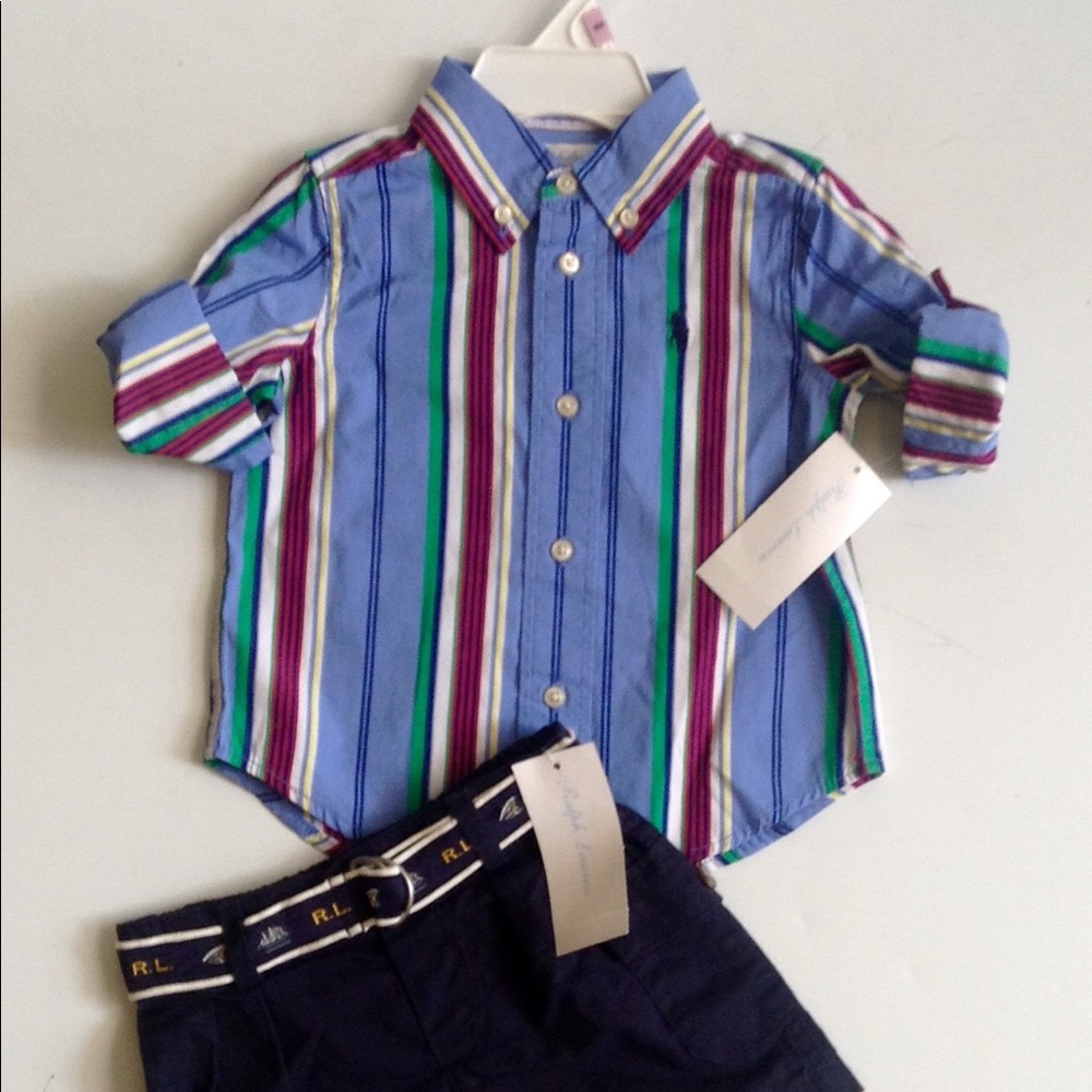 NEW WITH TAG RALPH LAUREN POLO BABY BOY TWO PIECE